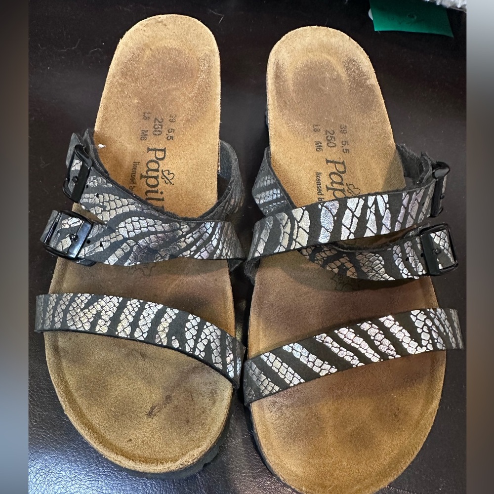 Papillio by Birkenstock Sandals with Snake Print size 8-8.5 size 39